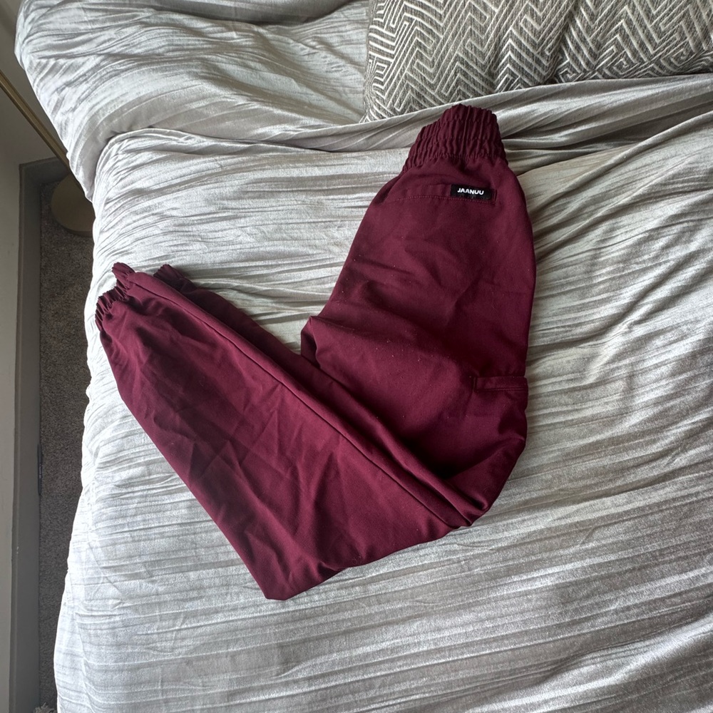 Jaanuu Burgundy Jogger Pants